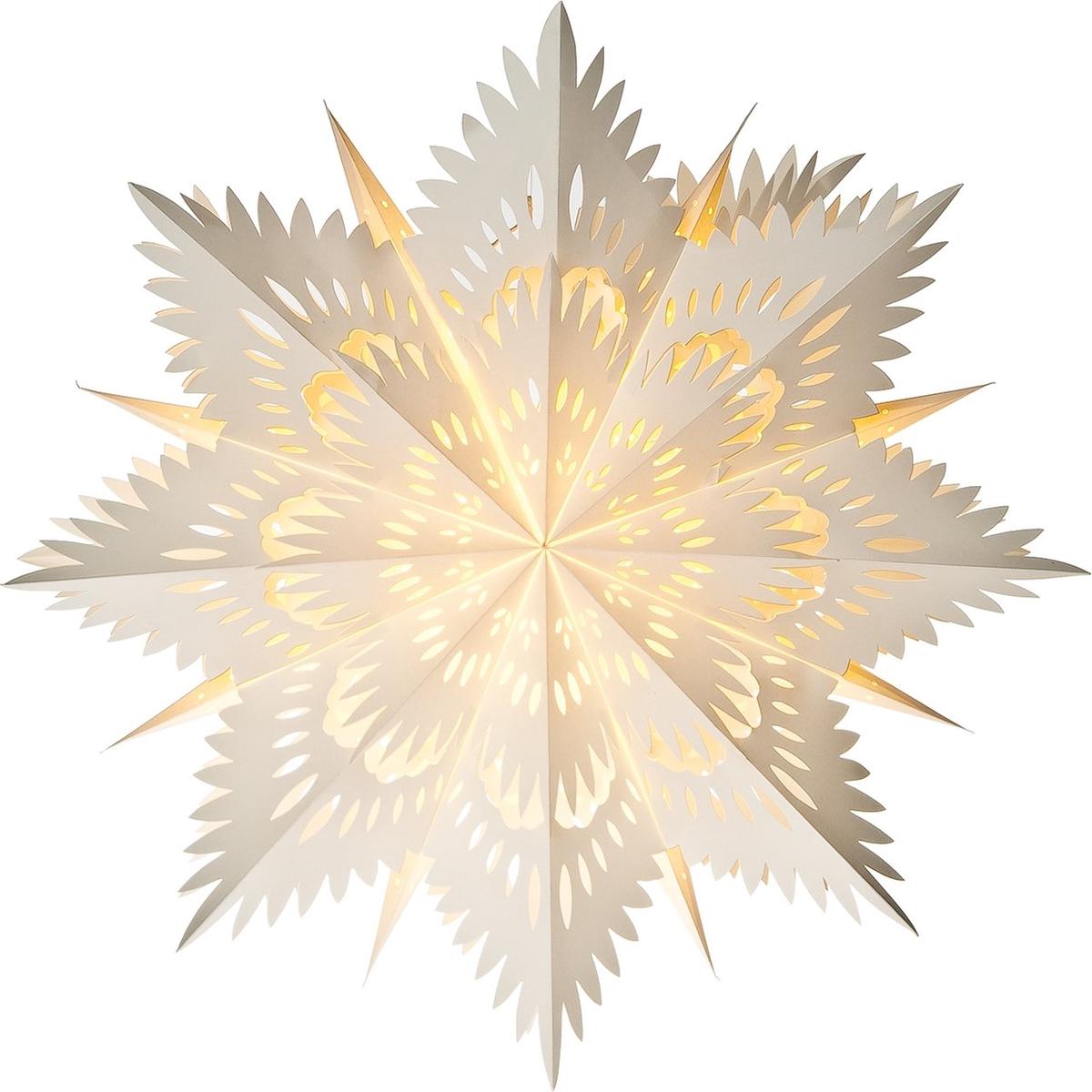White Stella Pizzelle Designer Paper Star Lantern