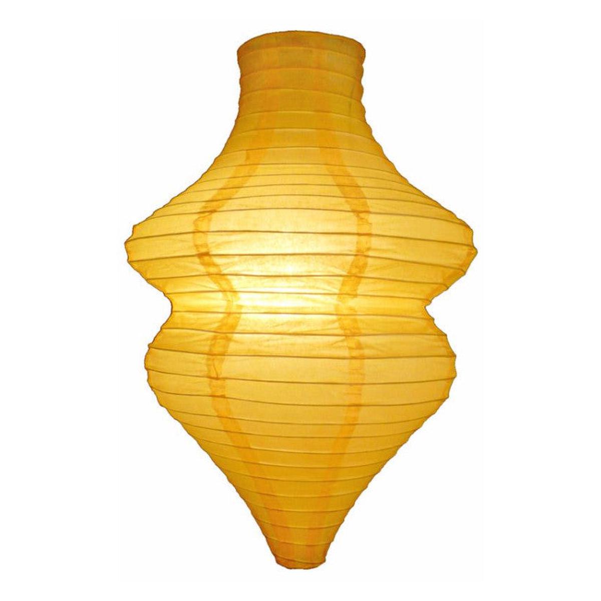 Yellow Beehive Unique Shaped Paper Lantern, 10-inch x 14-inch