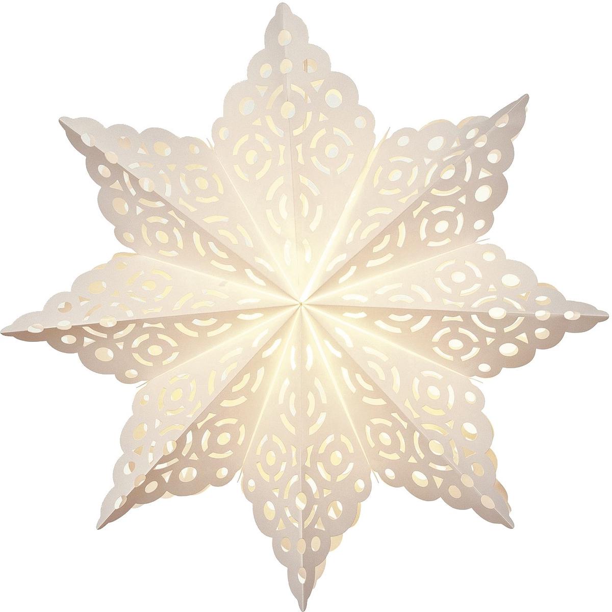 White Gelo Pizzelle Designer Paper Star Lantern