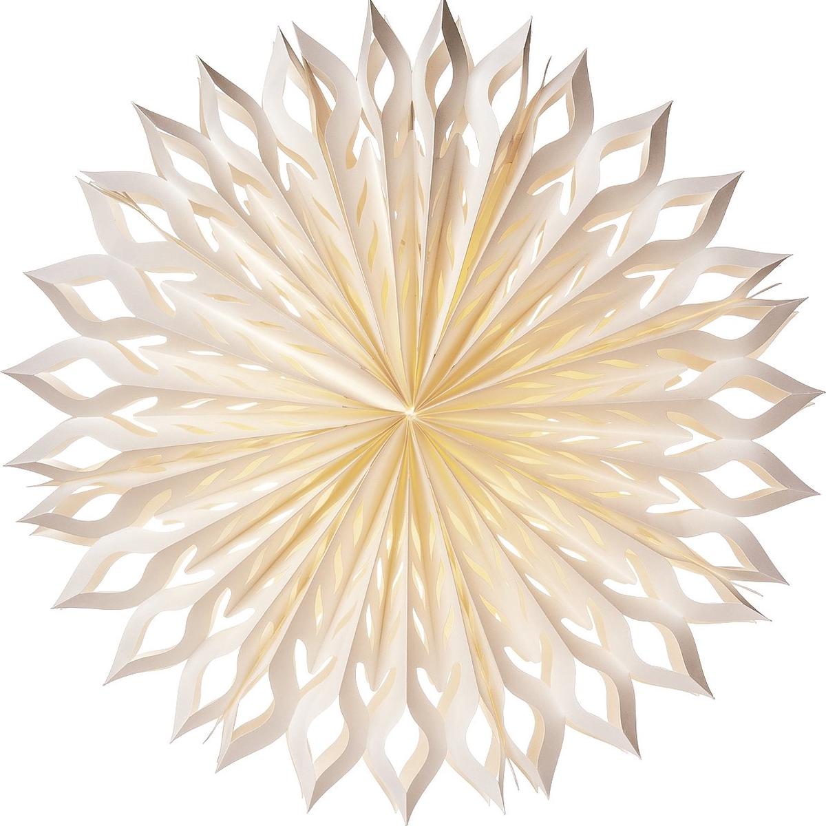 White Centrino Pizzelle Designer Paper Star Lantern