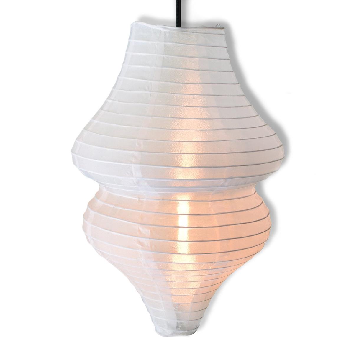 White Beehive Unique Shaped Nylon Lantern, 10-inch x 14-inch