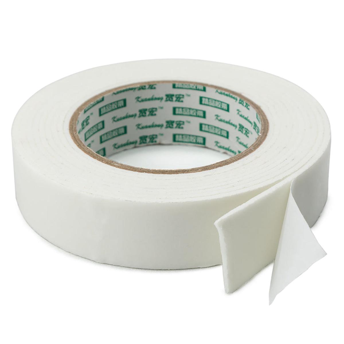 Wide Thick Double-Sided Sticky Foam Tape, 0.10" Thick, 1.25" Wide x 118" Long