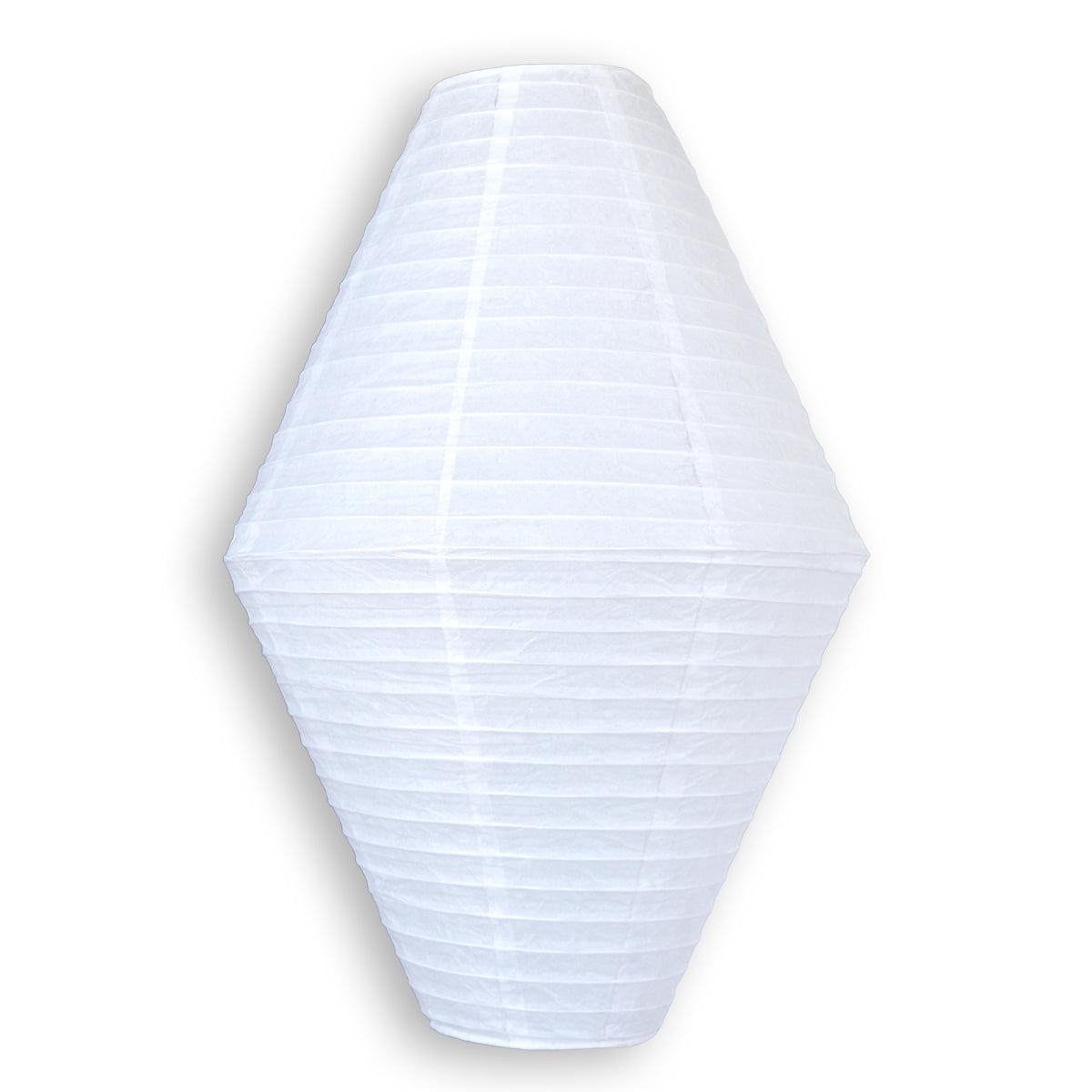 White Diamond Unique Shaped Paper Lantern, 16-inch x 24-inch