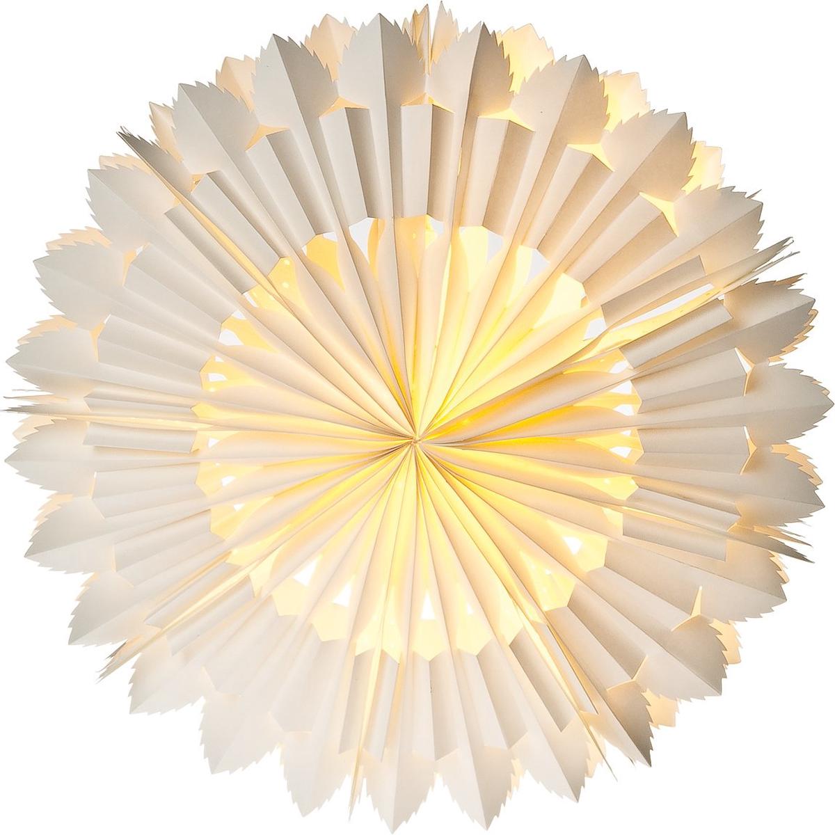 White Faro Pizzelle Designer Paper Star Lantern