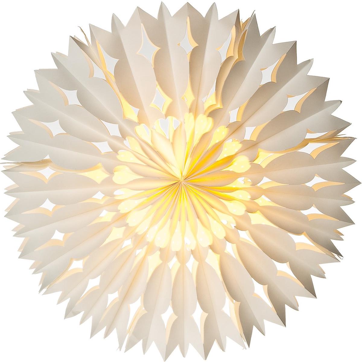 White Sole Pizzelle Designer Paper Star Lantern