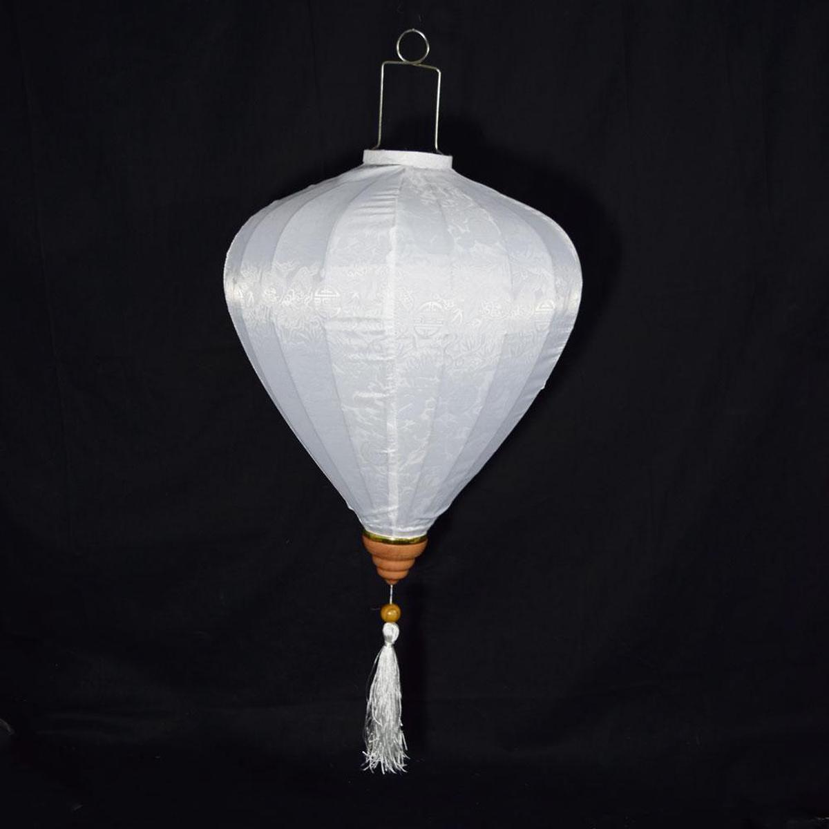 XXL Large White Vietnamese Silk Lantern, Garlic Umbrella Shaped