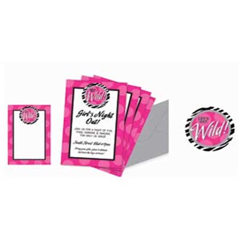 Zebra Invite Imprintable 12ct