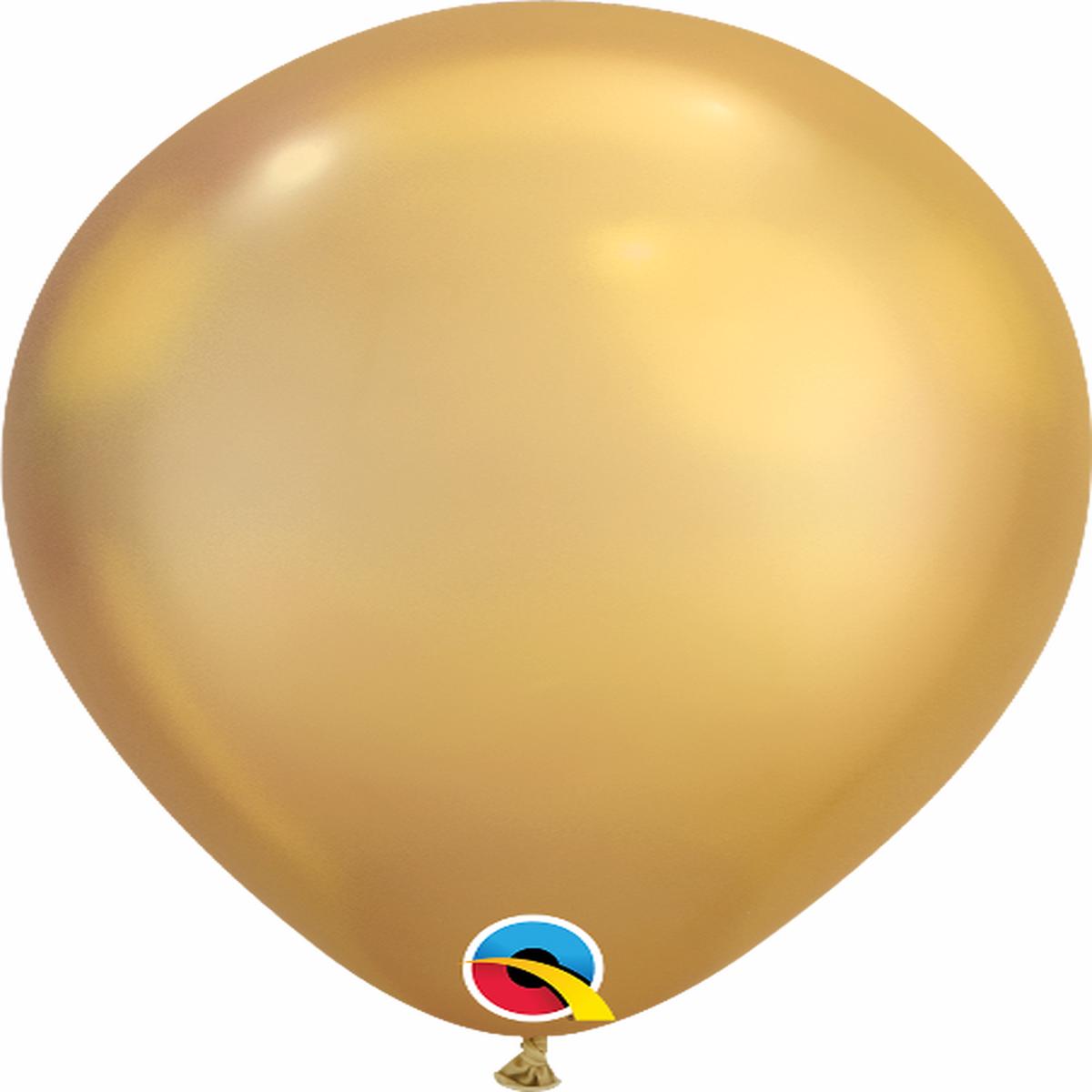 11in Qualatex Chrome Gold Latex Balloon 25ct