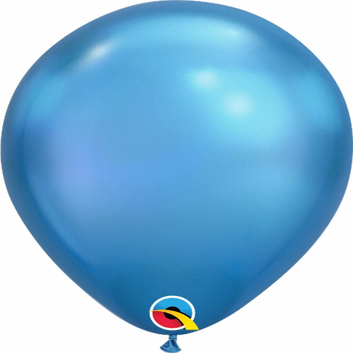 11in Qualatex Chrome Blue Latex Balloons 25ct