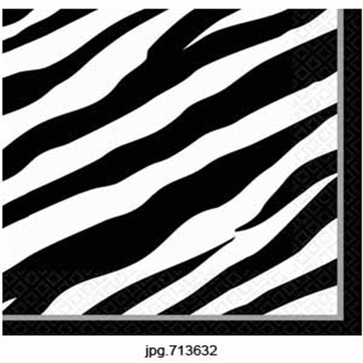 Zebra Napkin 36ct